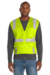 CornerStone   ANSI 107 Class 2 Mesh Six-Pocket Zippered Vest. CSV104